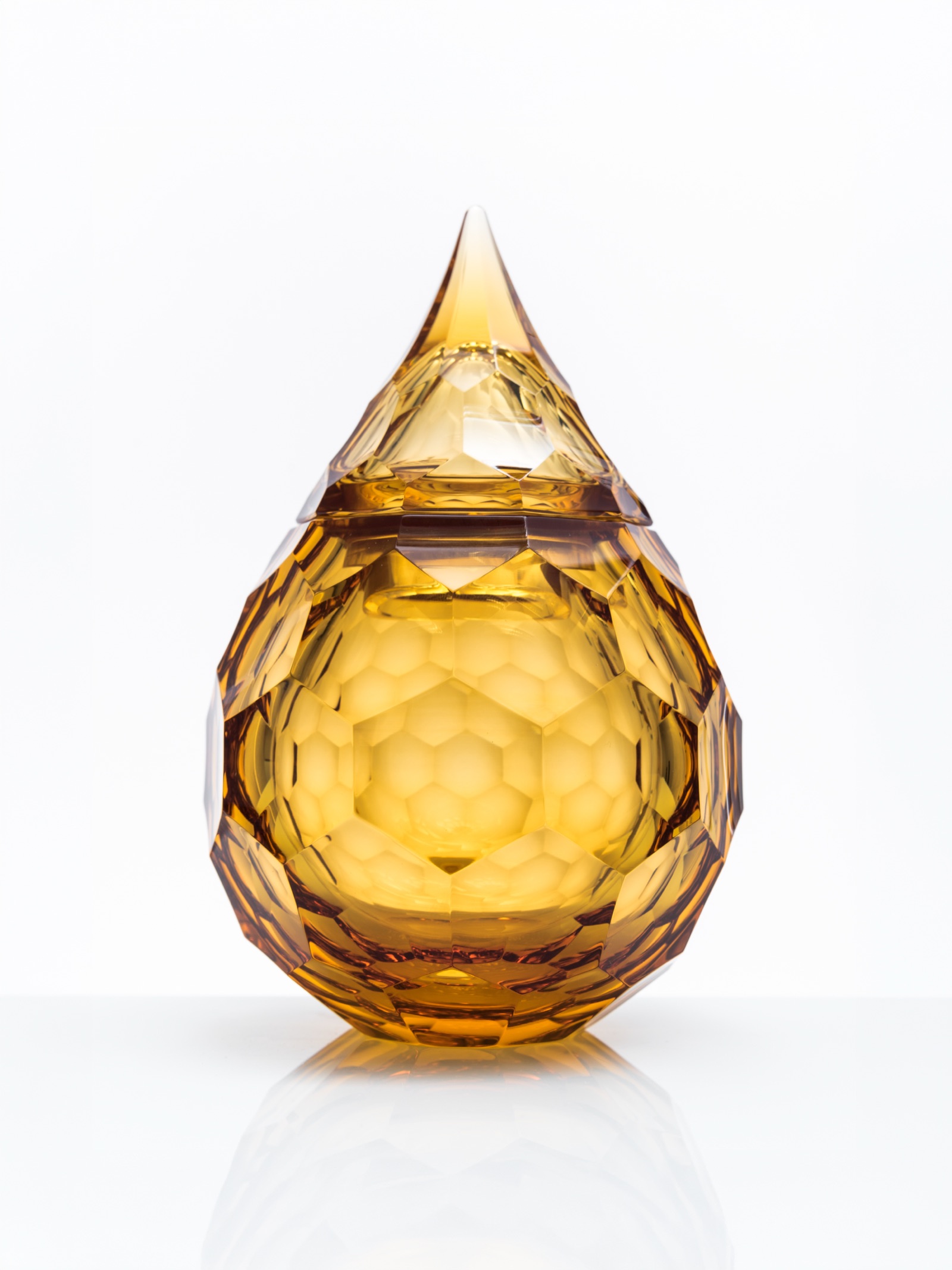 Honeydrop — dóza na med z barevného křišťálu